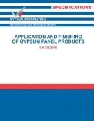 Application and Finishing of Gypsum Panel Products